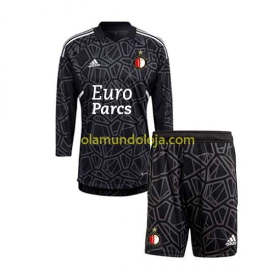 Camisola Feyenoord Rotterdam Guarda-redes Criança Equipamento Quarto 2022-2023 Manga Comprida